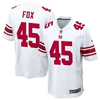Tomon Fox Men's Nike White New York Giants Custom Game Jersey