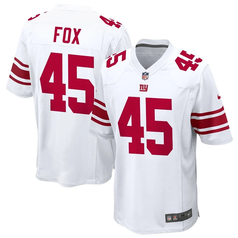 Tomon Fox Men's Nike White New York Giants Custom Game Jersey