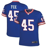 Tomon Fox Youth Nike Royal New York Giants Classic Custom Game Jersey