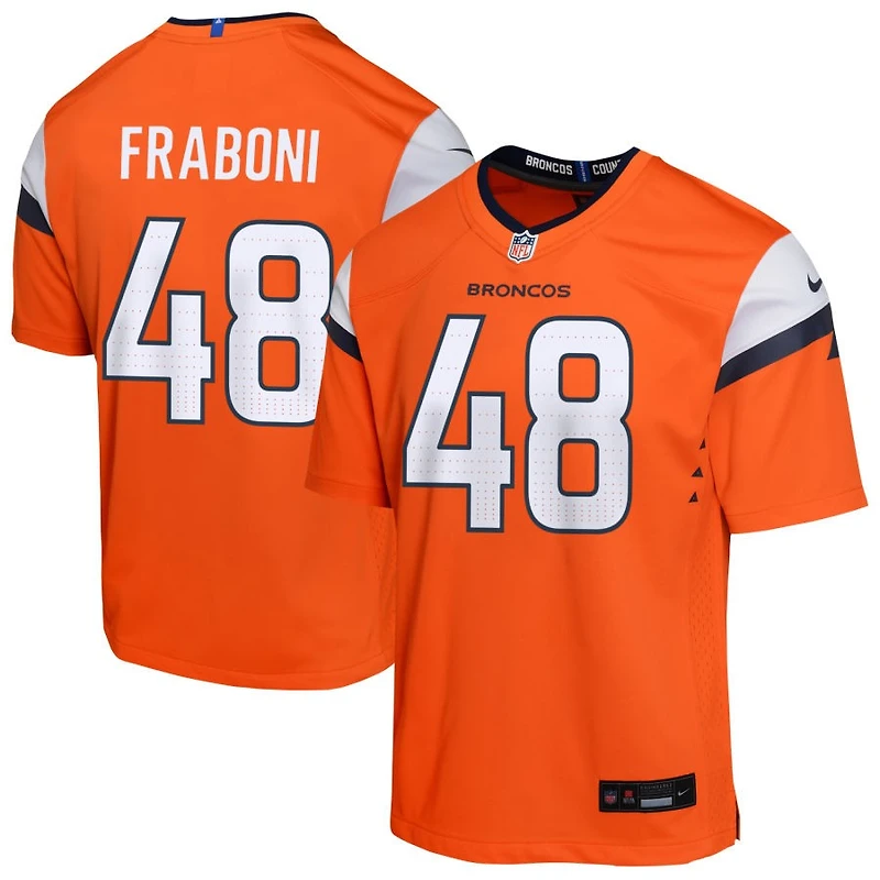 Mitchell Fraboni Youth Nike  Orange Denver Broncos Mile High Collection Custom Game Jersey