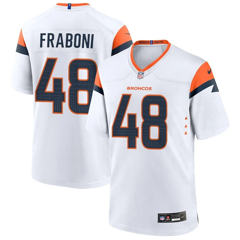Mitchell Fraboni Men's Nike  White Denver Broncos Mile High Collection Custom Game Jersey