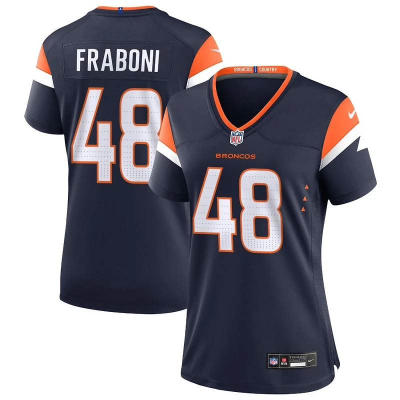Mitchell Fraboni Women's Nike  Navy Denver Broncos Alternate Mile High Collection Custom Game Jersey