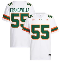 Nino Francavilla Men's adidas  White Miami Hurricanes NIL Pick-A-Player White Premier Football Jersey