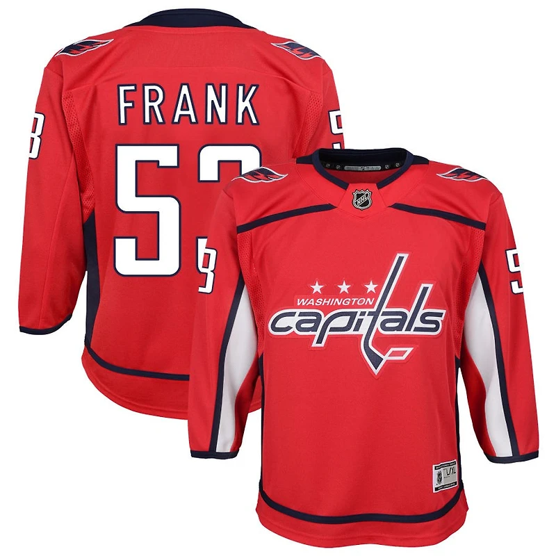 Ethen Frank Youth Red Washington Capitals Home Custom Premier Jersey