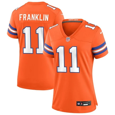 Troy Franklin Women's Nike Orange Denver Broncos Mile High Collection 1977 Throwback Custom Game Jersey