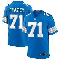Miles Frazier Men's Nike  Blue Detroit Lions Custom Game Jersey