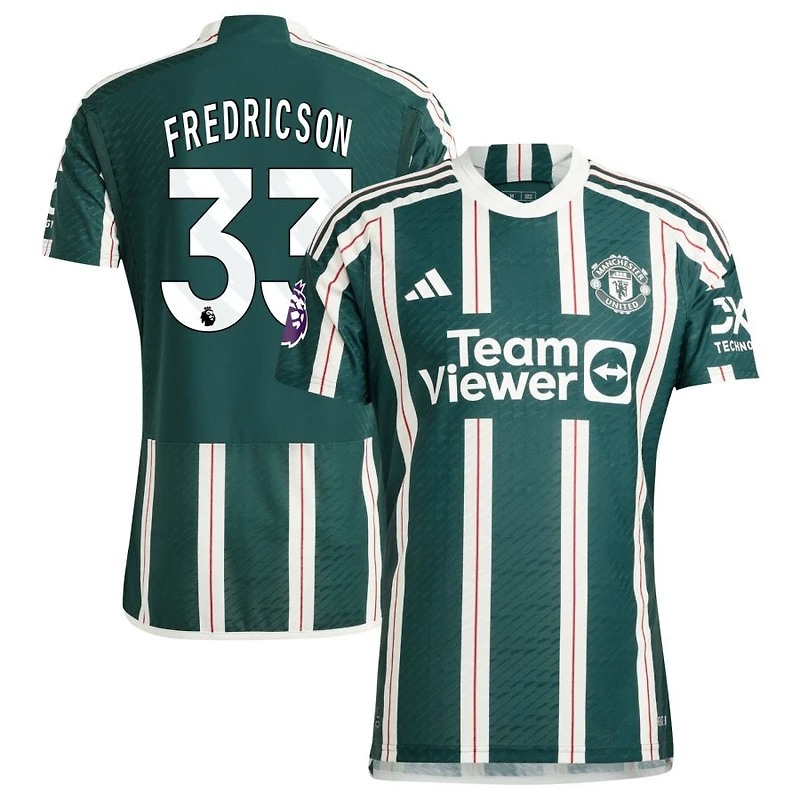 Tyler Fredricson Men's adidas  Green Manchester United 2023/24 Away Authentic Custom Jersey