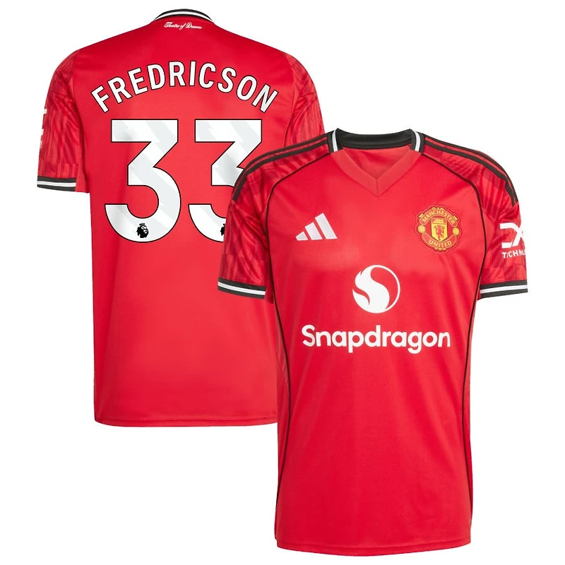 Tyler Fredricson Men's adidas Red Manchester United Home 2025/26 Custom Replica Jersey