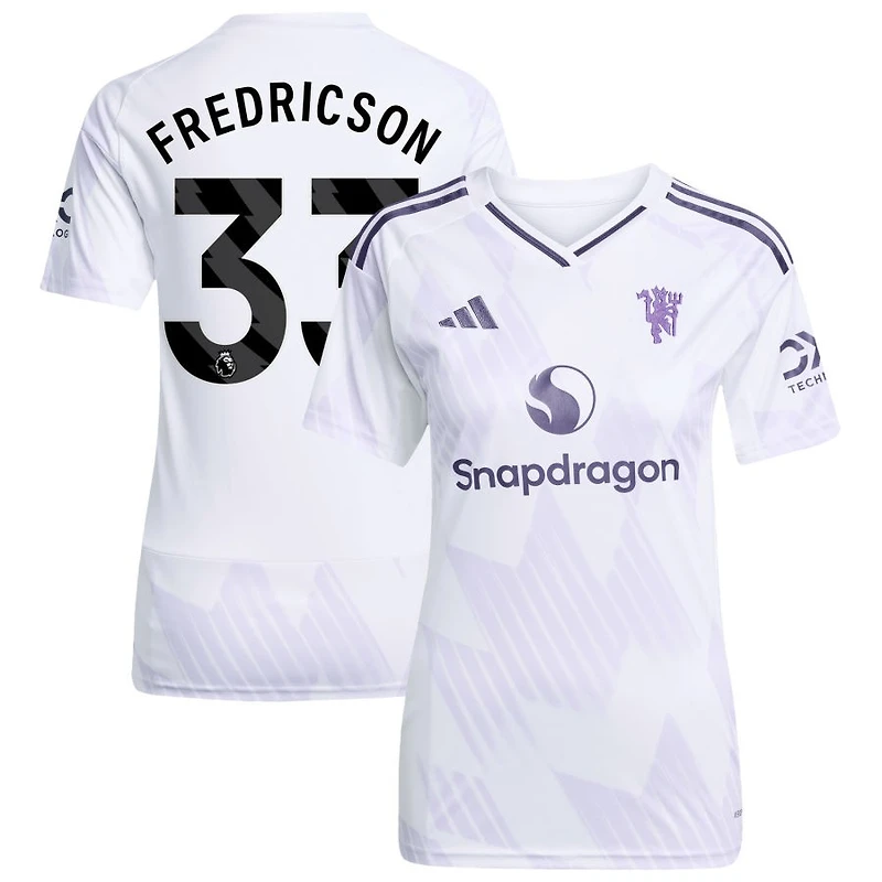 Tyler Fredricson Women's adidas White Manchester United 2025/26 Away Replica Custom Jersey