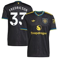 Tyler Fredricson Men's adidas  Black Manchester United 2025/26 Third Replica Custom Jersey