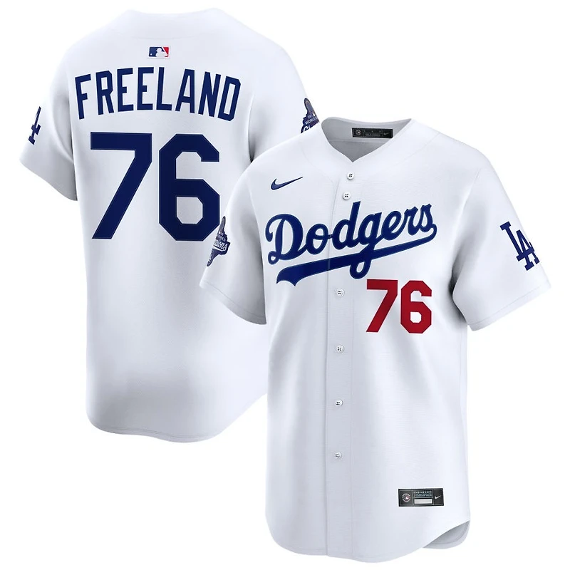 Alex Freeland Men's Nike White Los Angeles Dodgers 2025 World Series Champions Home Custom Limited Jersey