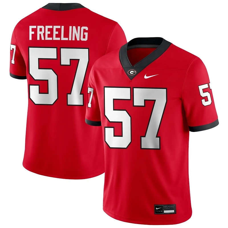 Monroe Freeling Men's Nike Red Georgia Bulldogs NIL Pick-A-Player Game Jersey