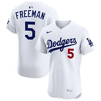 Freddie Freeman Men's Nike White Los Angeles Dodgers Home Elite Custom Jersey