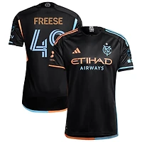 Matt Freese Men's adidas  Black New York City FC 2024 24/7 Kit Authentic Custom Jersey