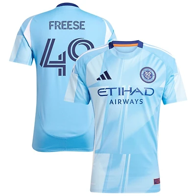 Matt Freese Men's adidas Light Blue New York City FC 2025 The Excelsior Kit Replica Custom Jersey