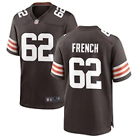Wesley French Men's Nike Cleveland Browns Brown Custom Game Jersey