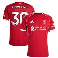 Jeremie Frimpong Men's adidas  Red Liverpool 2025/26 Home Custom Replica Jersey