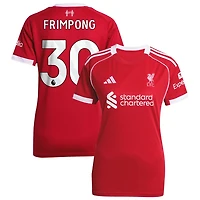 Jeremie Frimpong Women's adidas  Red Liverpool 2025/26 Home Custom Replica Jersey