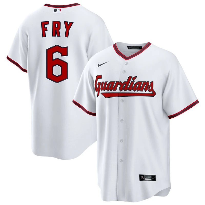 David Fry Men's Nike  White Cleveland Guardians Home Custom Replica Jersey