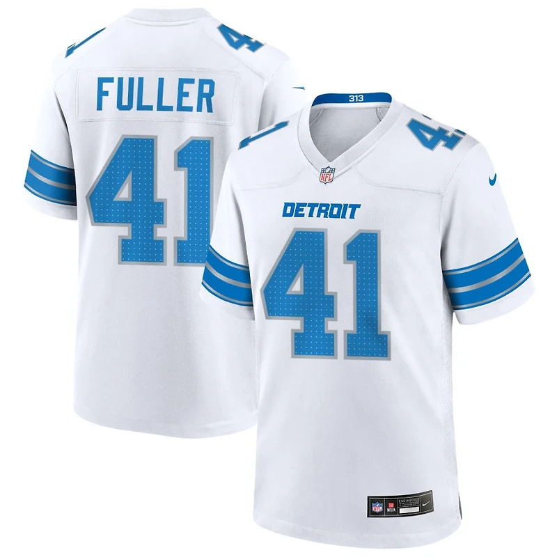Kendall Fuller Men's Nike  White Detroit Lions Custom Game Jersey