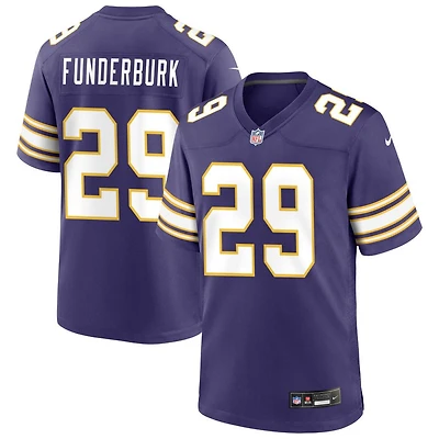 Tyrek Funderburk Men's Nike Purple Minnesota Vikings Classic Custom Game Jersey