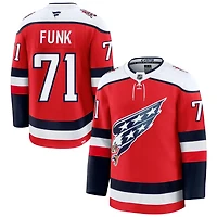 Zac Funk Men's Fanatics  Red Washington Capitals Alternate Premium Custom Jersey