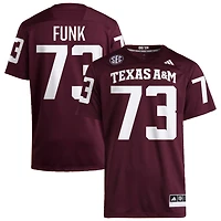 Ashton Funk Men's adidas  Maroon Texas A&M Aggies NIL Pick-A-Player Home Premier Football Jersey