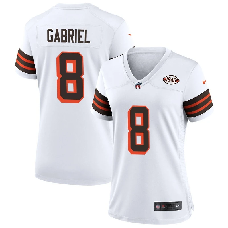 Dillon Gabriel Women's Nike White Cleveland Browns 1946 Collection Alternate Custom Jersey