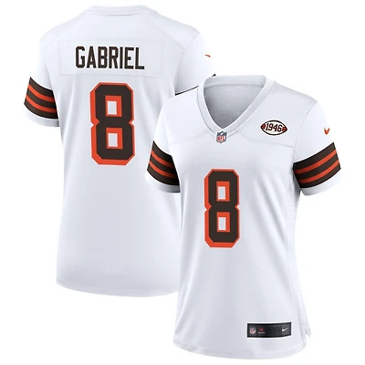 Dillon Gabriel Women's Nike White Cleveland Browns 1946 Collection Alternate Custom Jersey