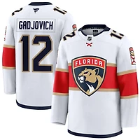 Jonah Gadjovich Men's Fanatics White Florida Panthers Away Premium Custom Jersey