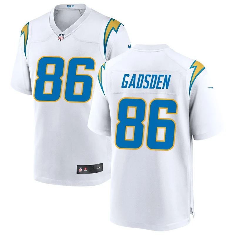Oronde Gadsden Men's Nike White Los Angeles Chargers Custom Game Jersey