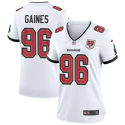 Greg Gaines Women's Nike White Tampa Bay Buccaneers 50th Season Custom Game Jersey