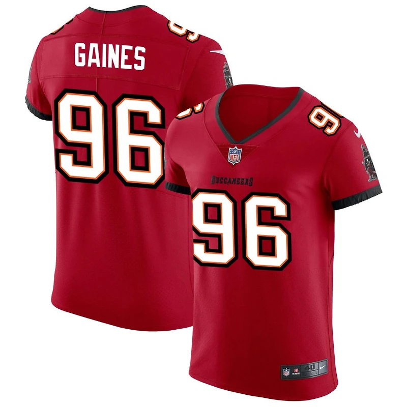 Greg Gaines Men's Nike Red Tampa Bay Buccaneers Vapor Elite Custom Jersey
