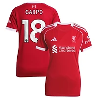 Cody Gakpo Women's adidas  Red Liverpool 2025/26 Home Custom Replica Jersey
