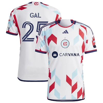 Jeff Gal Men's adidas  White Chicago Fire 2024 A Kit For All Authentic Custom Jersey
