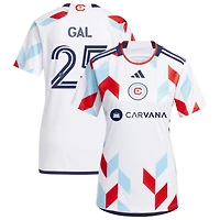 Jeff Gal Women's adidas  White Chicago Fire 2024 A Kit For All Replica Custom Jersey