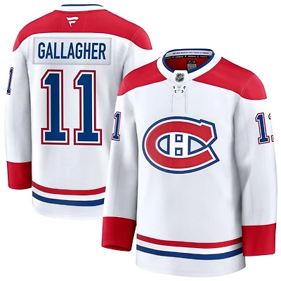 Brendan Gallagher Men's Fanatics White Montreal Canadiens Away Premium Custom Jersey