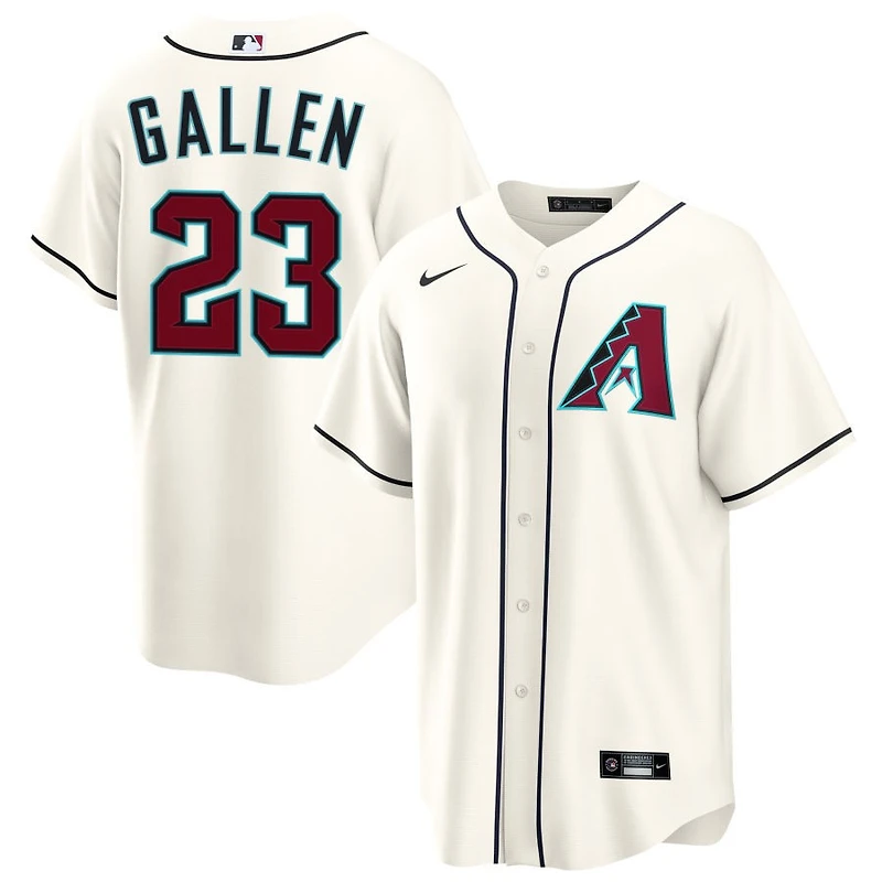 Zac Gallen Men's Nike  Cream Arizona Diamondbacks Home Custom Replica Jersey