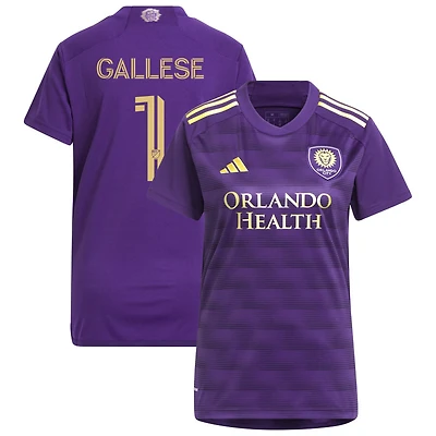 Pedro Gallese Women's adidas Purple Orlando City SC 2023 The Wall Kit Replica Custom Jersey