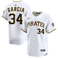 Jhostynxon Garcia Men's Nike White Pittsburgh Pirates Home Limited Custom Jersey