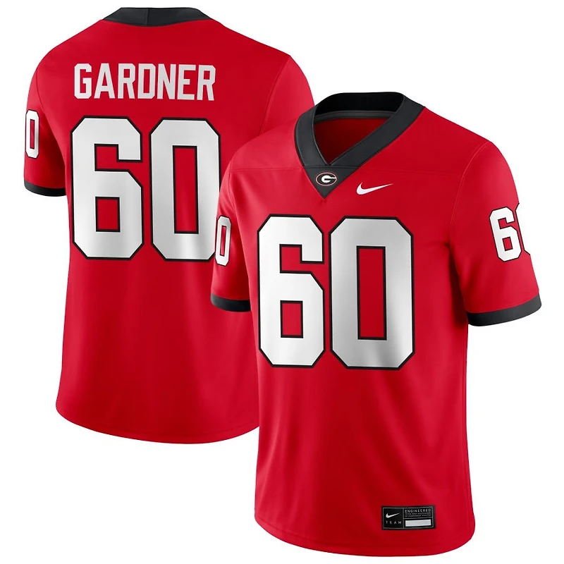 Beau Gardner Men's Nike Red Georgia Bulldogs NIL Pick-A-Player Game Jersey
