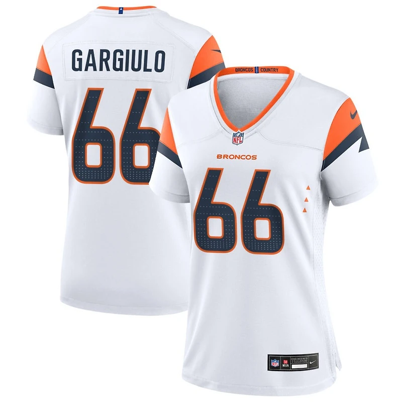 Nick Gargiulo Women's Nike White Denver Broncos Mile High Collection Custom Game Jersey