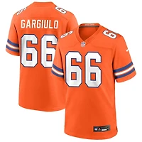 Nick Gargiulo Men's Nike Orange Denver Broncos Mile High Collection 1977 Throwback Custom Game Jersey
