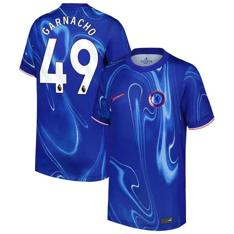 Alejandro Garnacho Youth Nike Blue Chelsea 2024/25 Home Custom Replica Jersey