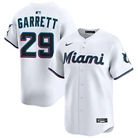 Braxton Garrett Youth Nike  White Miami Marlins Home Custom Limited Jersey