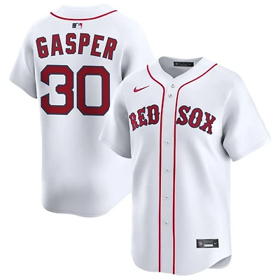 Mickey Gasper Men's Nike White Boston Red Sox Home Limited Custom Jersey