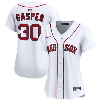 Mickey Gasper Women's Nike White Boston Red Sox Home Limited Custom Jersey