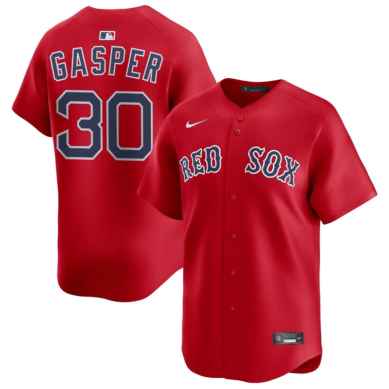 Mickey Gasper Men's Nike Red Boston Red Sox Alternate Limited Custom Jersey