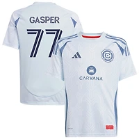 Chase Gasper Youth adidas  Light Blue Chicago Fire 2025 The Municipal Kit Replica Custom Jersey