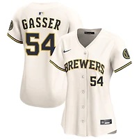 Robert Gasser Women's Nike  Cream Milwaukee Brewers Home Limited Custom Jersey